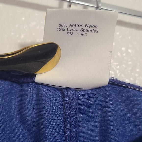 Women's High Waisted Bikini Bottom Tropical Leaves Flower Blue JC Penny - Picture 9 of 9